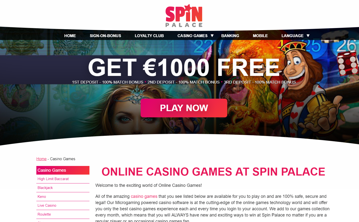 spin palace casino EU